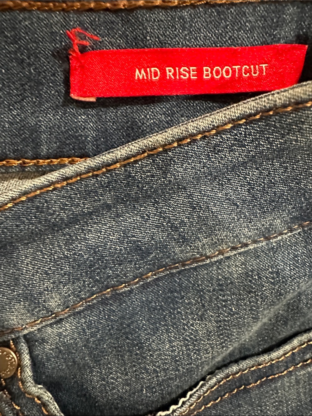 Guess Dark Blue Mid Rise Bootcut Jeans 368 - Picture 6 of 7